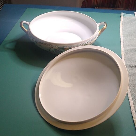 Noritake Amerita Hand Painted Covered Serving Dish Handles  porcelain - Picture 4 of 8